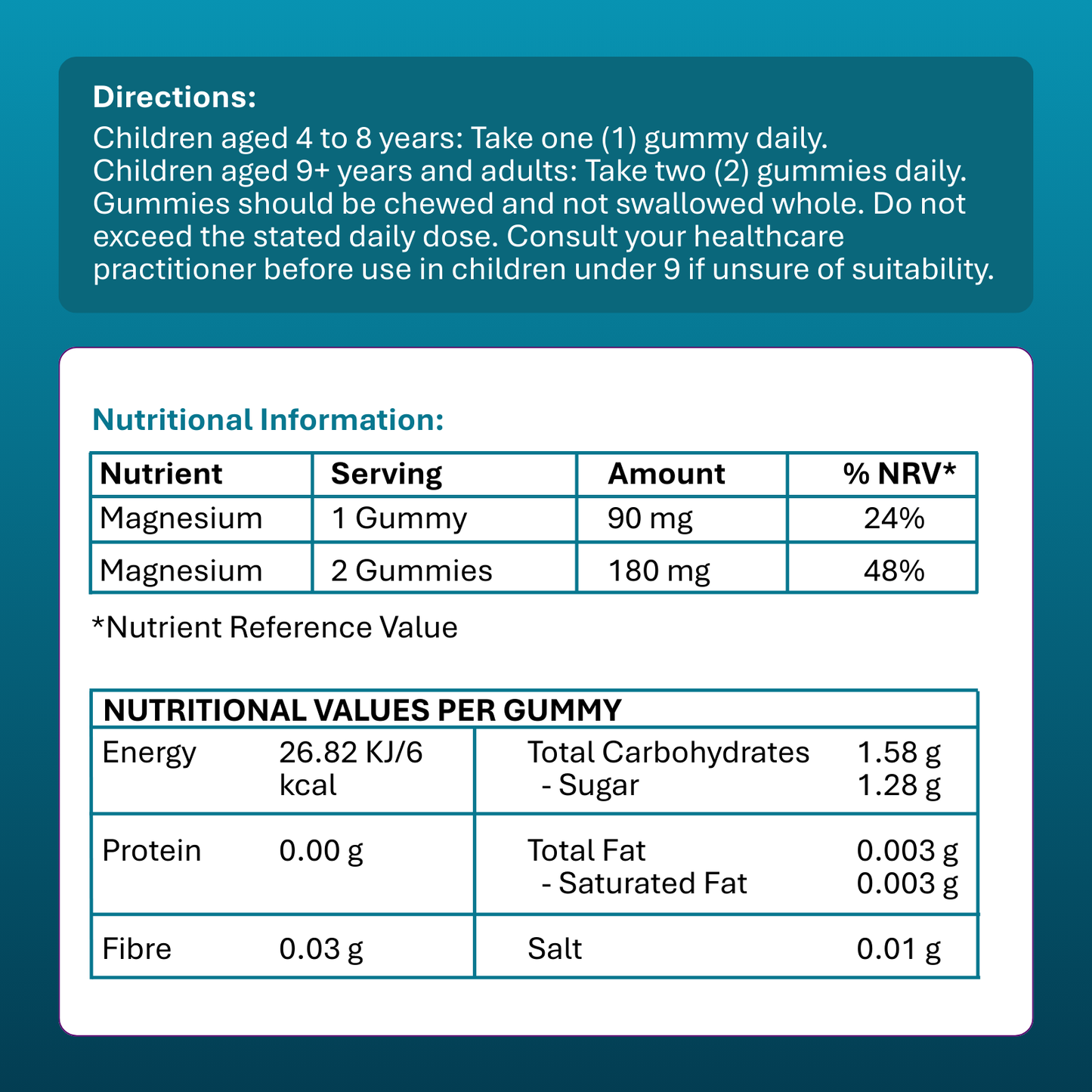 Magnesium Gummies - 60 Vegan Gummies