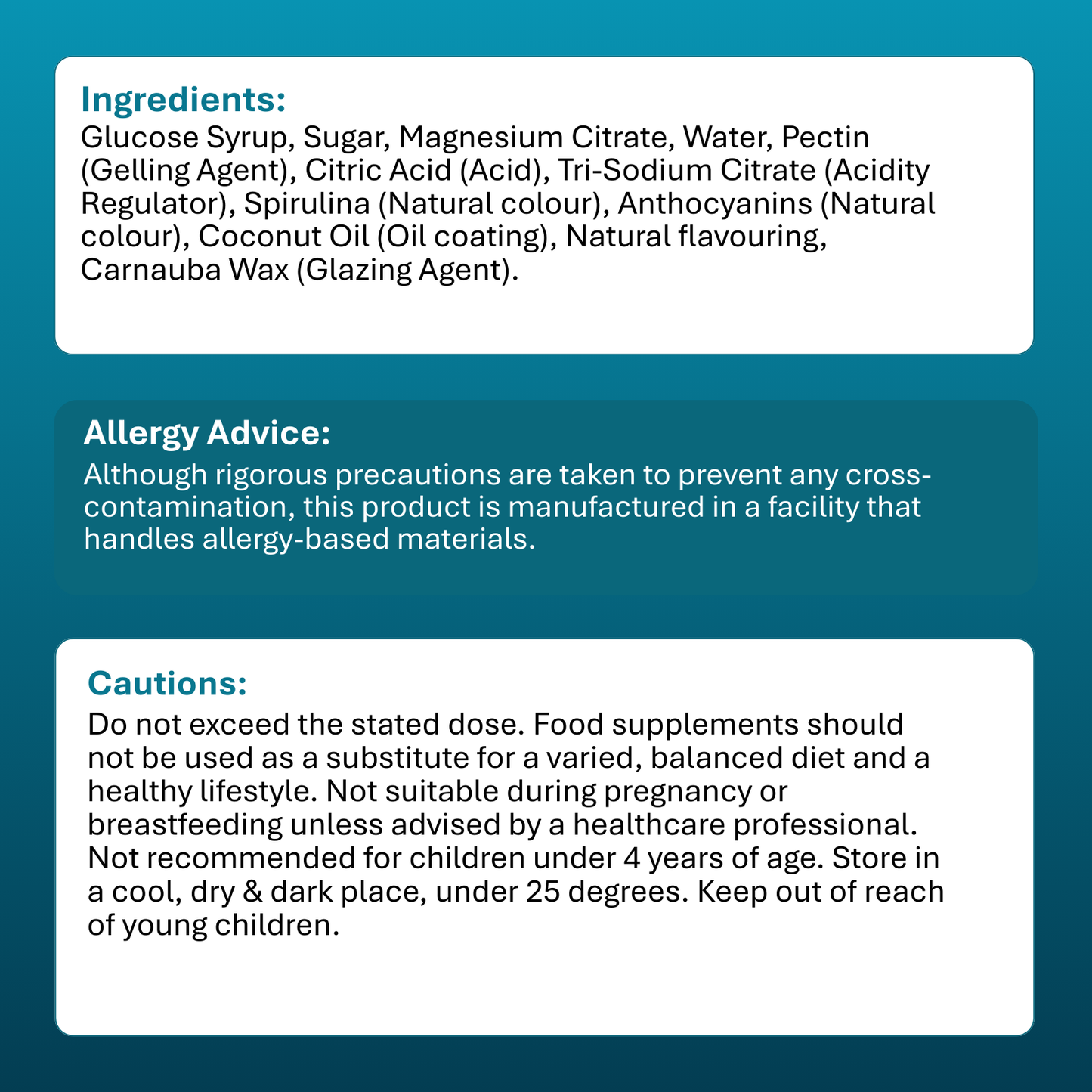 Magnesium Gummies - 60 Vegan Gummies