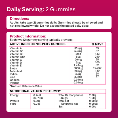 Hair, Skin & Nails Complex Gummies - 60 Vegan Gummies