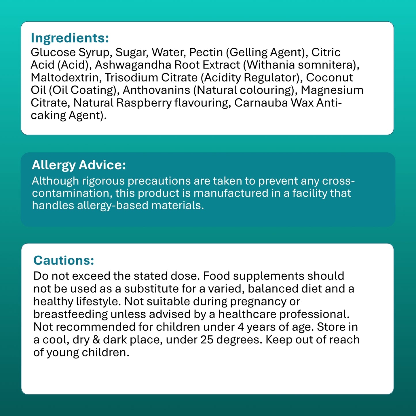 Ashwagandha Gummies - 60 Vegan Gummies